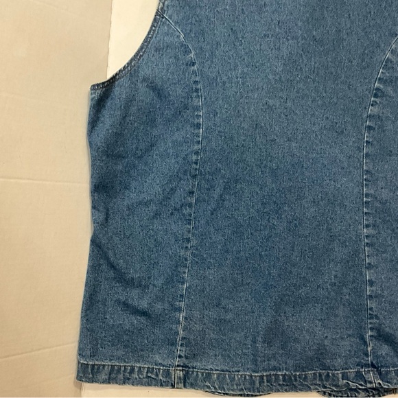 Vintage Stanley Morgan Women’s Blue Jean Vest XL or 2XL - Picture 11 of 16